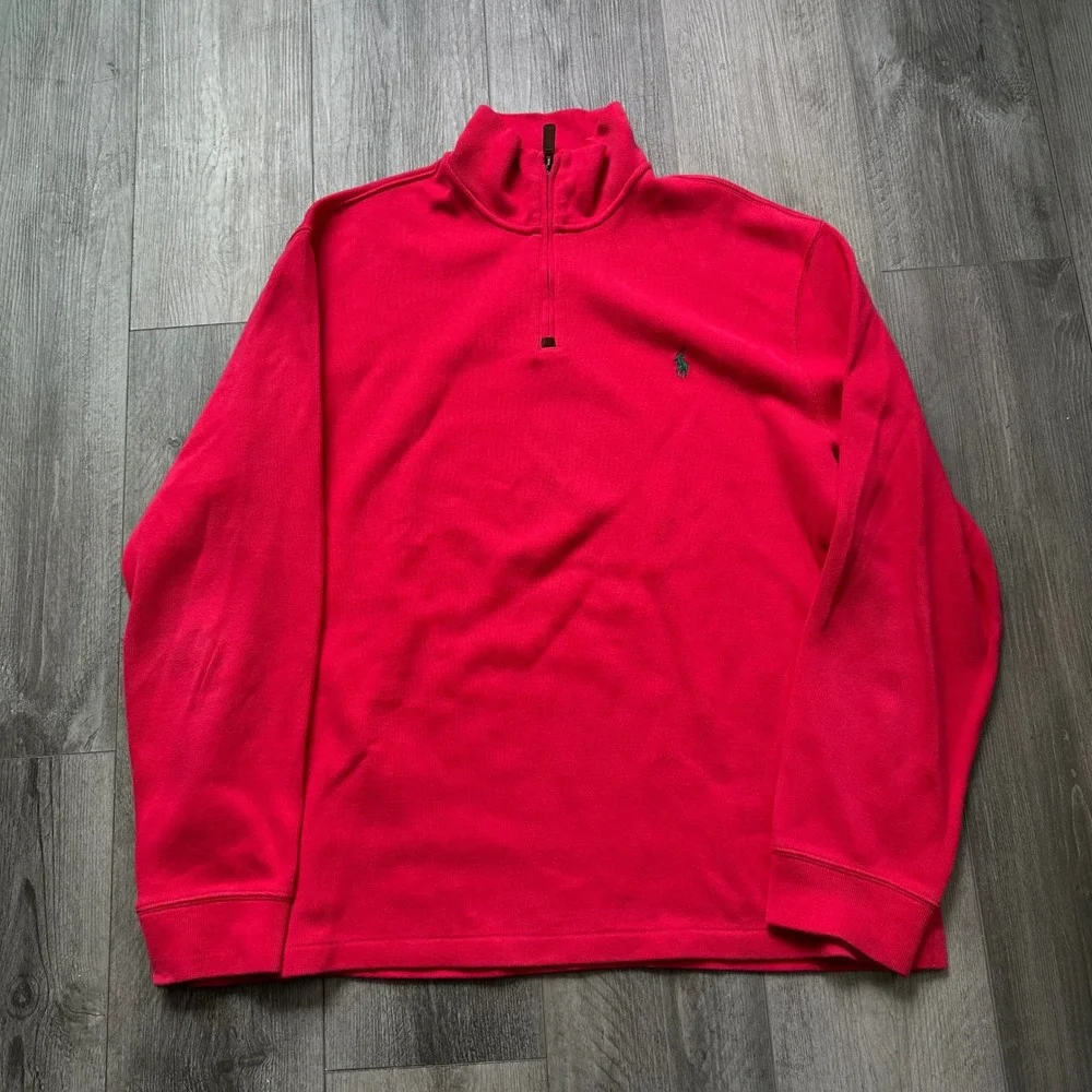 Polo Ralph Lauren Quarter Zip Sweatshirt Red Men's XL Pullover